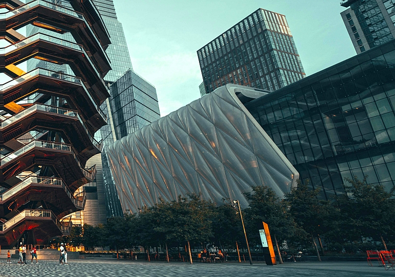 a side view of the shed in hudson yards