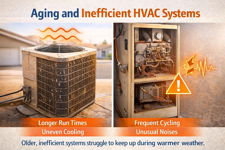 aging hvac systems signs of wear