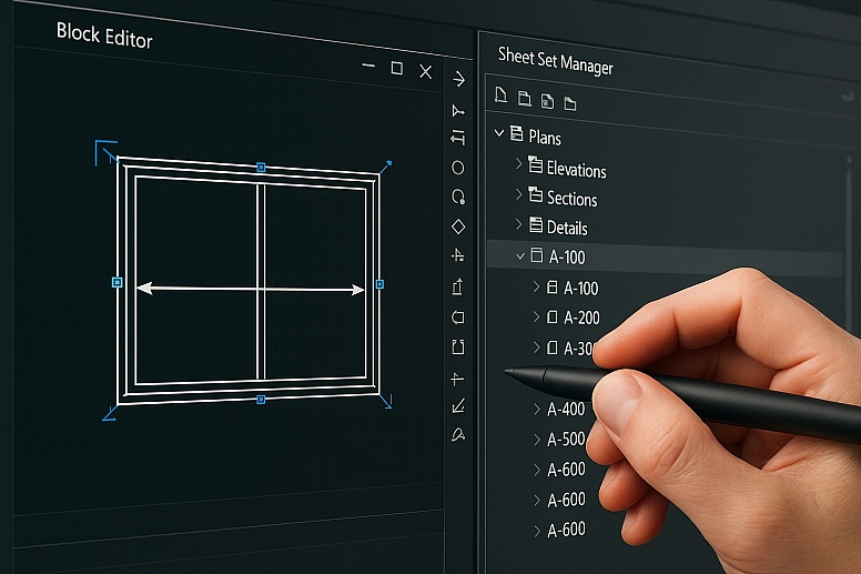 autocad interface and design interaction