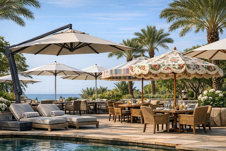 canopies provide shade from the sun