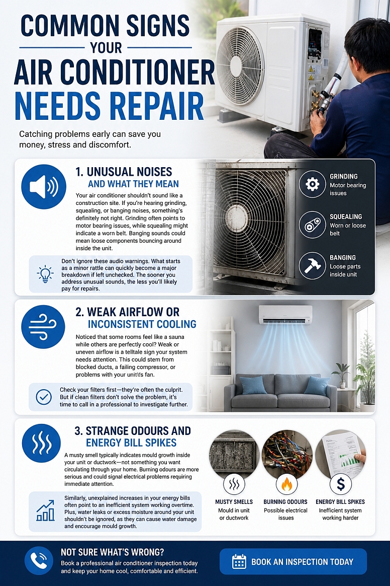 common signs your air conditioner needs repair
