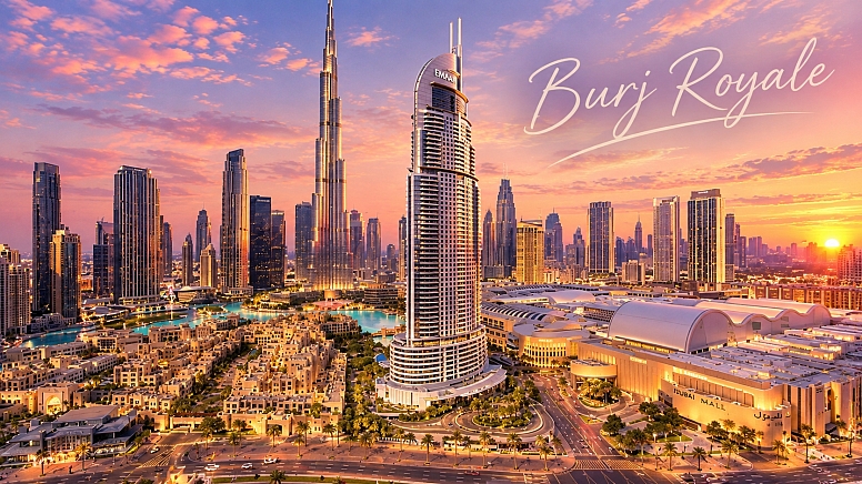 dubai burj royale at sunset