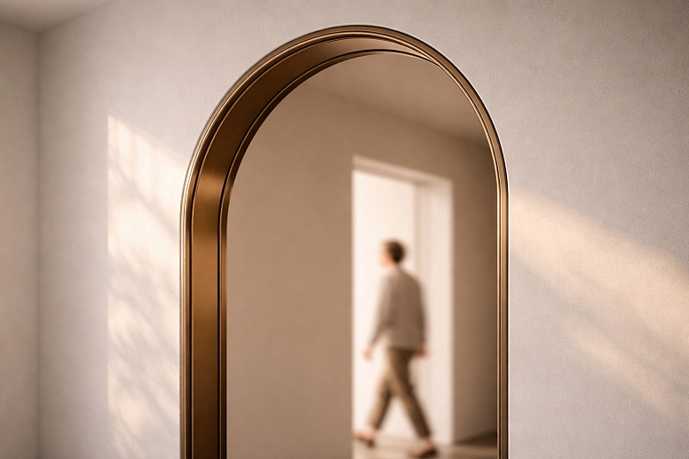 elegant bronze archway in soft light