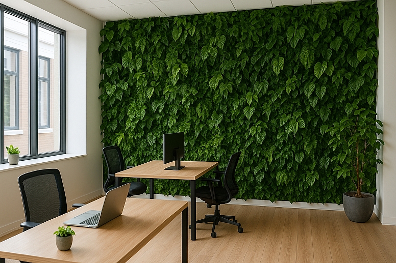 health benefits you can enjoy with an office green wall