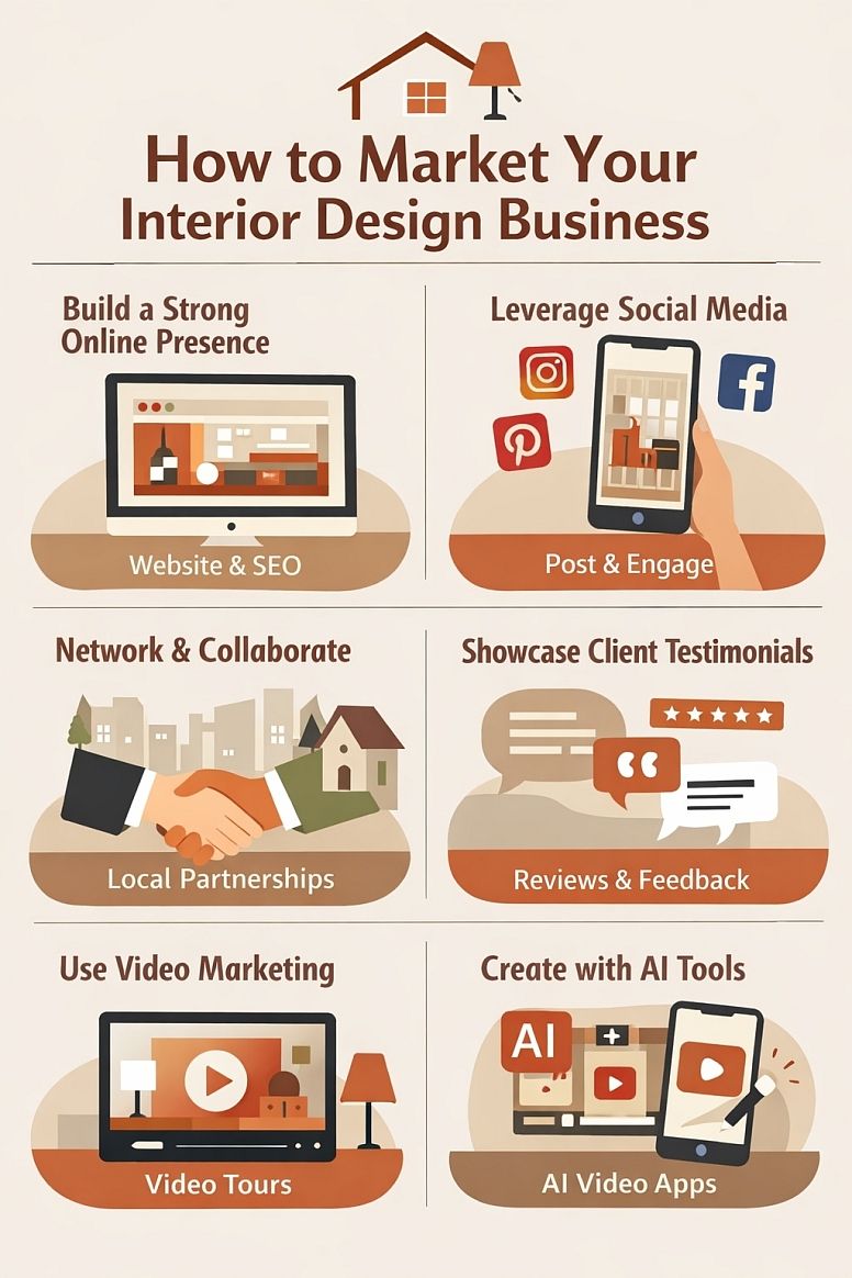 how to market interior design business