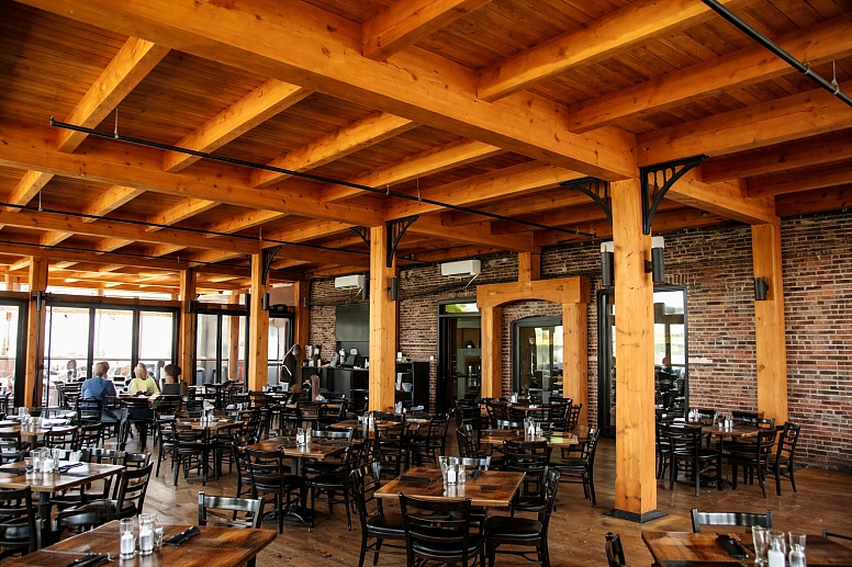lancaster county timber frames john wright restaurant hammer beam ceiling