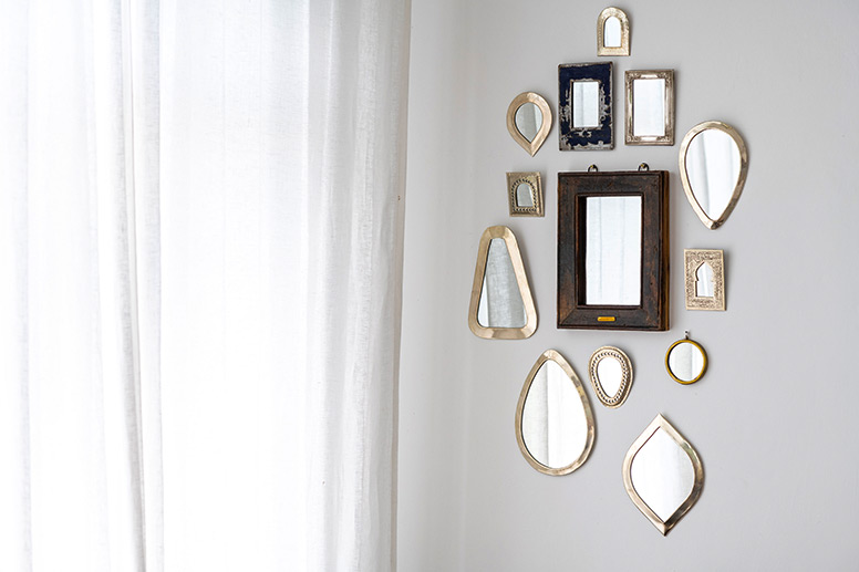 Creating llusions of space and light with mirrors
