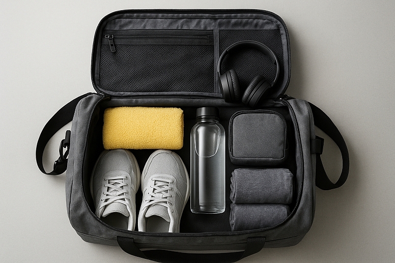 organised gym bag essentials