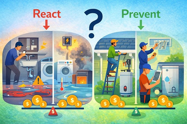 preventive vs reactive home maintenance costs