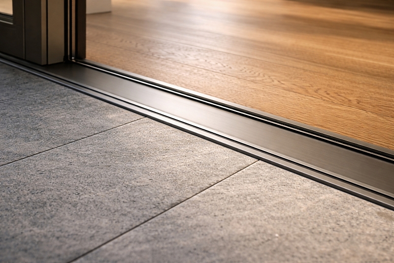 seamless transition between oak and limestone