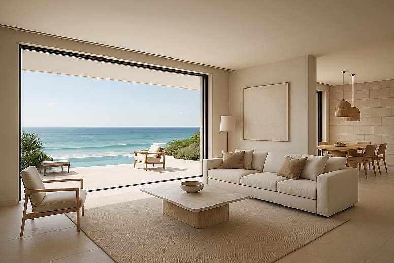 seaside minimalism with ocean view