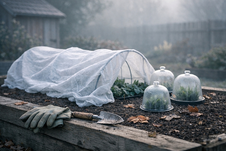 winter preparation in the garden