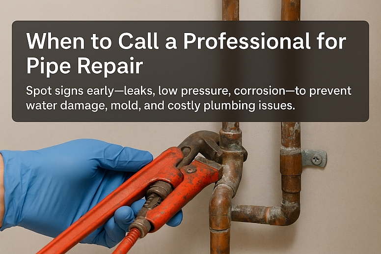 When To Call A Professional For Pipe Repair For Your Home